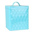 Home Basics Home Basics Trellis Collection Small Tin Canister, Turquoise ZOR96280